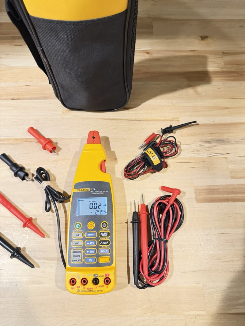FLUKE 773 MILLIAMP PROCESS CLAMP W/ LEADS (TESTED) FREE SHIPPING