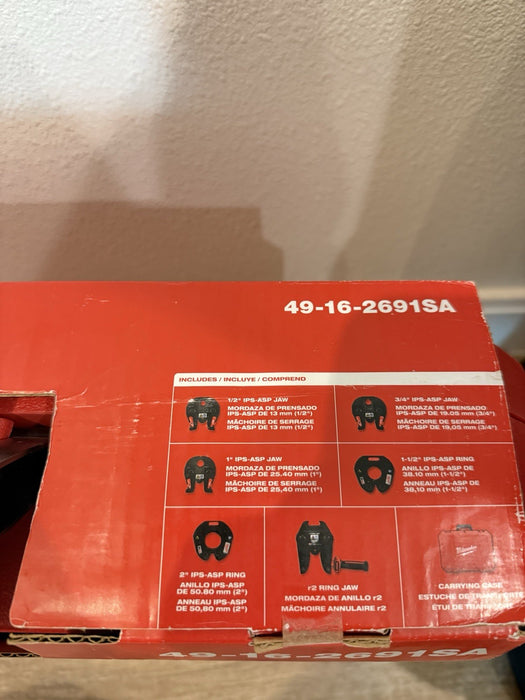 MILWAUKEE 49-16-2691SA 1/2"-2" IPS-ASP PRESS JAW & RING KIT NEW