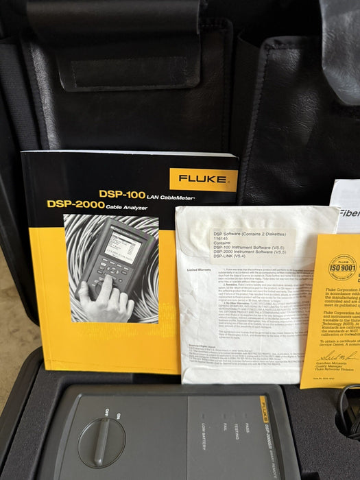 FLUKE DSP-2000 CABLE ANALYZER & DSP-2000SR SMART REMOTE KIT TESTED