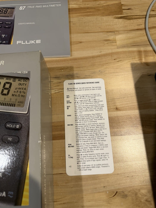 FLUKE 87 TRUE RMS MULTIMETER NEW