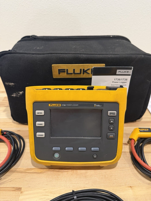FLUKE 1736 POWER LOGGER WITH ACCESSORIES TESTED