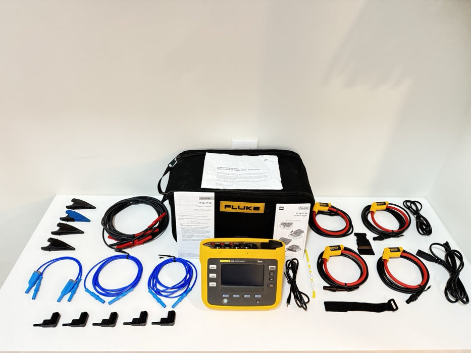FLUKE 1736 POWER LOGGER W/ ACCESSORIES- SHIPS FAST (FREE SHIPPING) TESTED