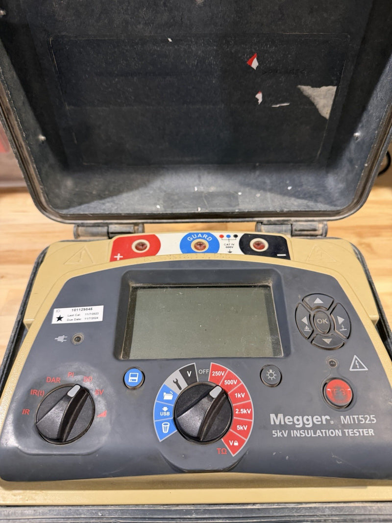 MEGGER MIT525 5-KV INSULATION RESISTANCE TESTER FOR PARTS