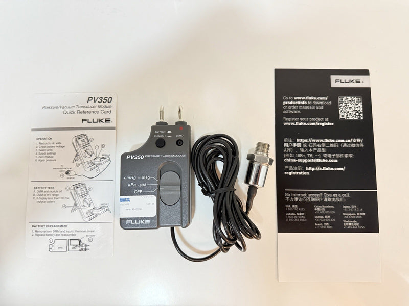FLUKE PV350 PRESSURE VACUMM TRANSDUCER MODULE TESTED