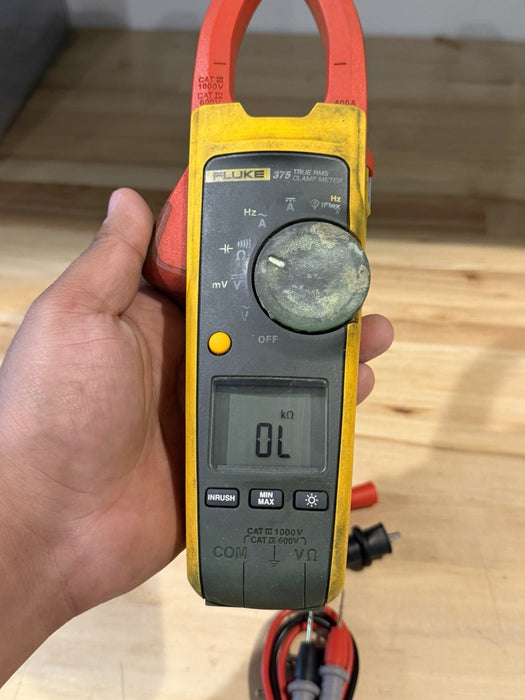 FLUKE 375 TRMS CLAMP METER W/ LEADS & CLIPS (SHIPS FAST)