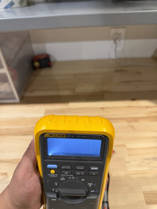 FLUKE 87 III TRUE RMS MULTIMETER WITH LEADS & CLIPS
