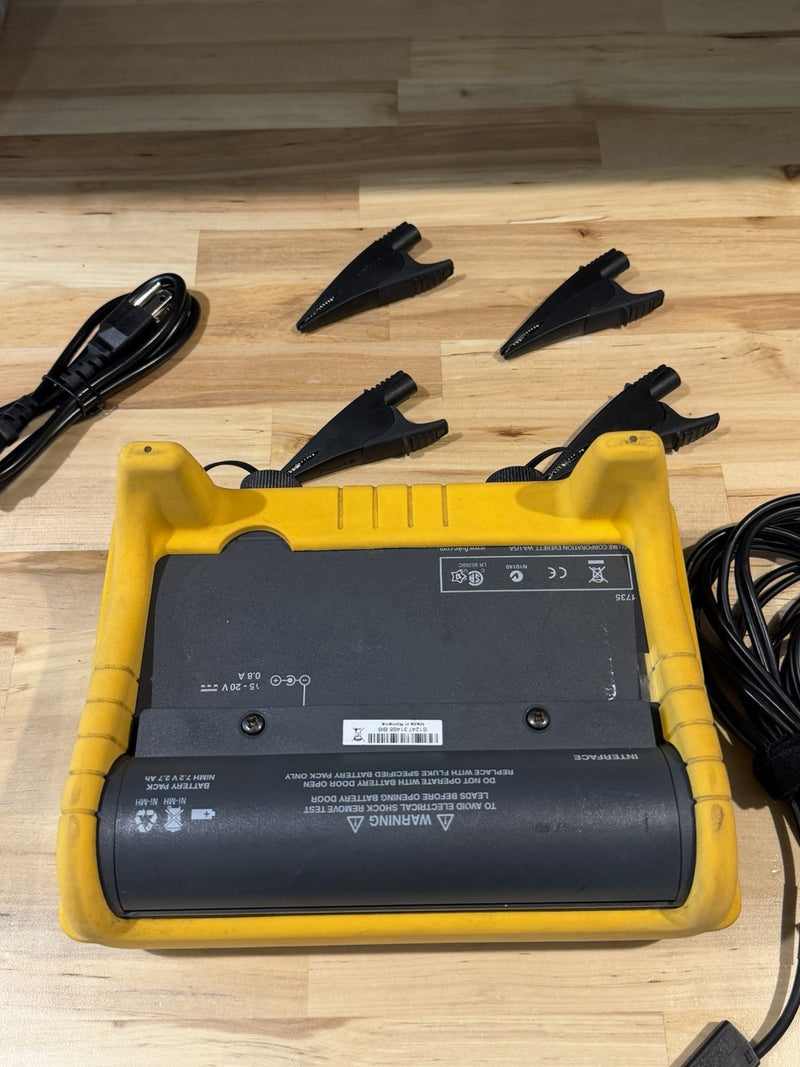 FLUKE 1735 THREE-PHASE POWER LOGGER WITH PROBES & CHARGER TESTED