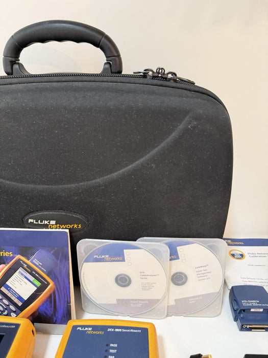 FLUKE NETWORKS DTX-1800 DTX CABLE ANALYZER KIT & PLA002 TESTED