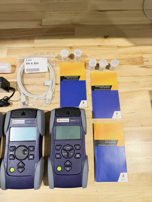 ACTERNA MK-3S OPTICAL TEST KIT OLA-55/OLS-55/OLP-55 W/6 FRONT SHELLS/AC ADAPTERS
