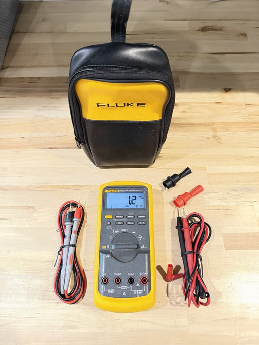 FLUKE 87V TRUE RMS MULTIMETER W/ LEADS (TESTED) SHIPS FAST