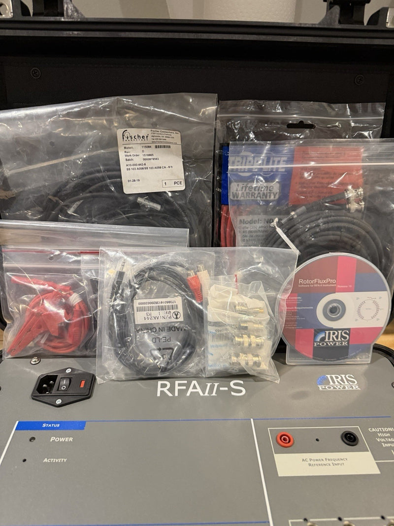 IRIS POWER RFAII-S MAGNETIC FLUX ANALYZER WITH ACCESSORIES TESTED