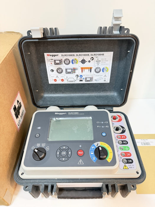 MEGGER DLRO100HB DIGITAL LOW RESISTANCE OHMMETER (NEW FACTORY SEALED) CAL 2025
