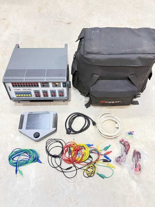 MEGGER MPRT8430 PROTECTIVE RELAY TESTING SYSTEM & TOUCHVIEW INTERFACE & CABLES