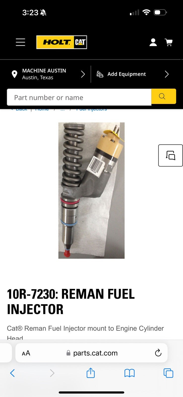 CAT 10R-7230 DIESEL INJECTOR