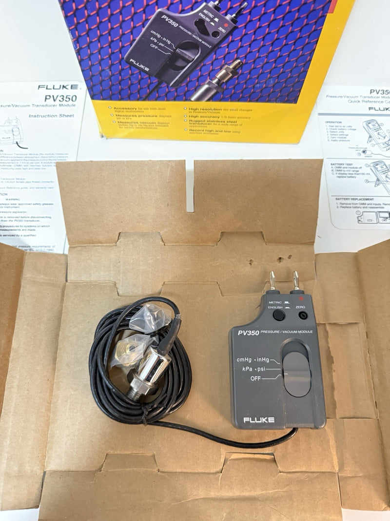 FLUKE PV350 PRESSURE VACUMM TRANSDUCER MODULE TO FIND RARE