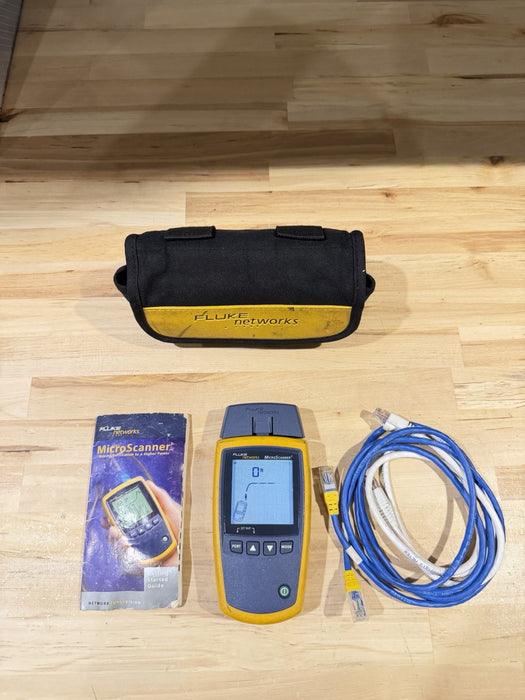 FLUKE NETWORKS MICROSCANNER 2 W/ BAG & MANUAL / SHIPS FAST