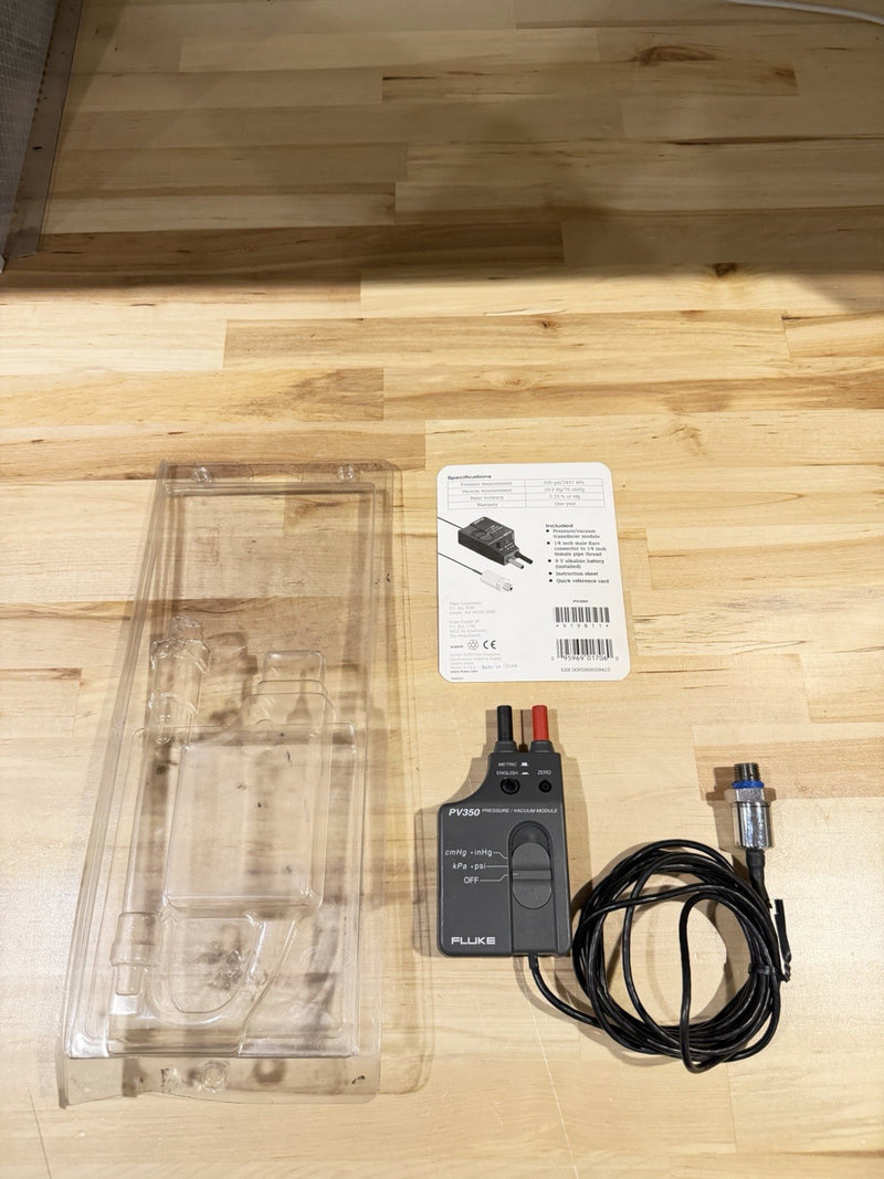 FLUKE PV350 PRESSURE VACUMM TRANSDUCER MODULE WITH BAG TESTED