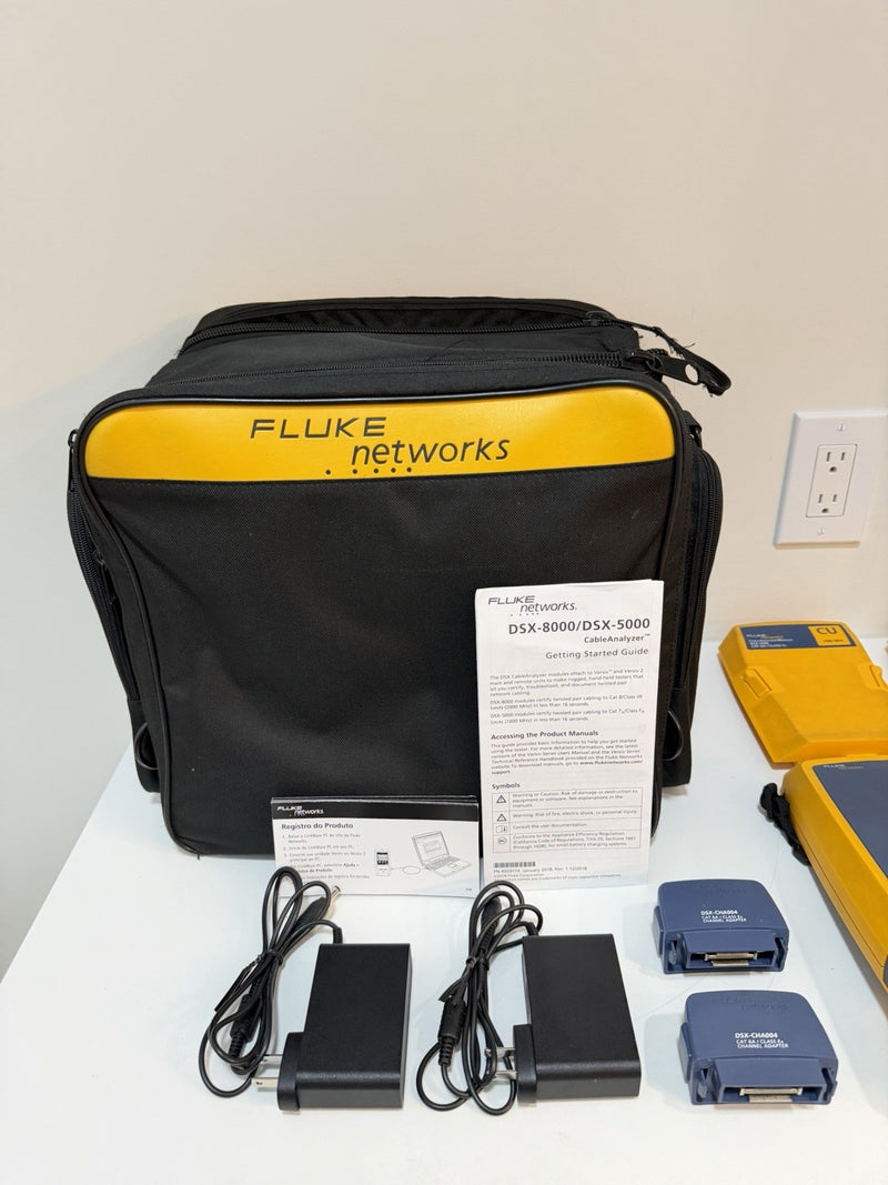 FLUKE NETWORKS DSX-5000 VERSIV CAT6 CAT6A LAN CABLE CERTIFIBER TESTER DSX 5000