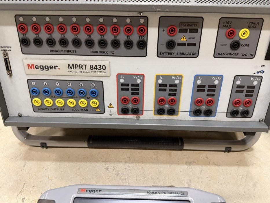 MEGGER MPRT8430 PROTECTIVE RELAY TESTING SYSTEM & TOUCHVIEW INTERFACE & CABLES