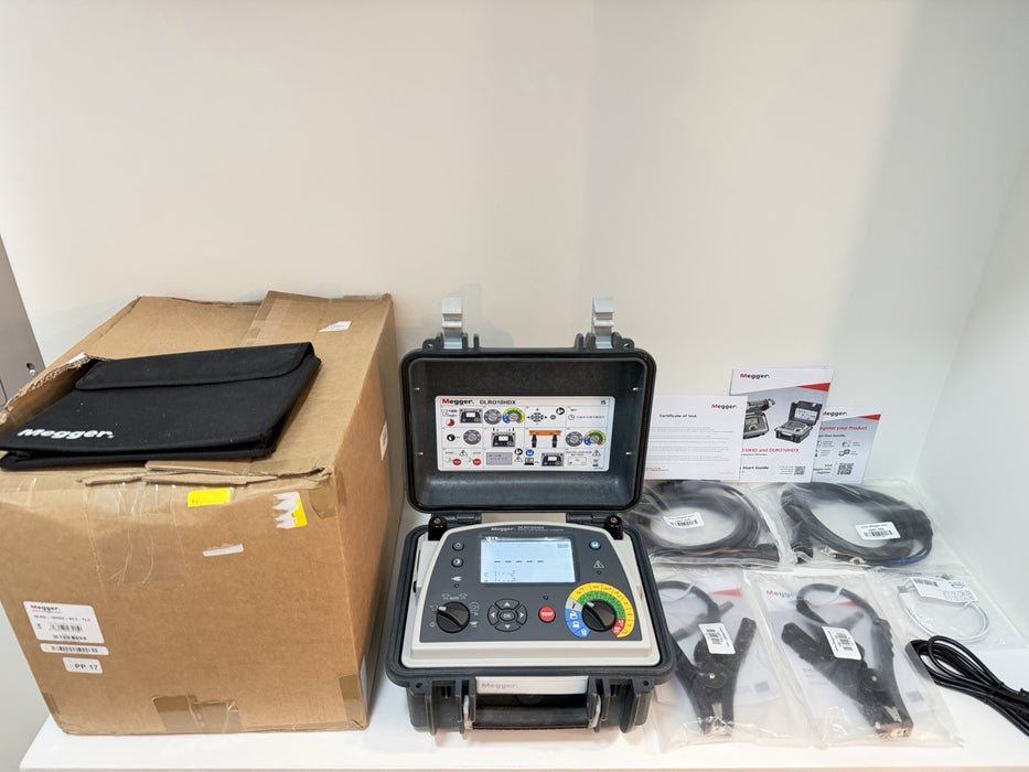 MEGGER DLRO10HDX DIGITAL LOW RESISTANCE OHMMETER KIT(NEW FACTORY SEALED)CAL 2025