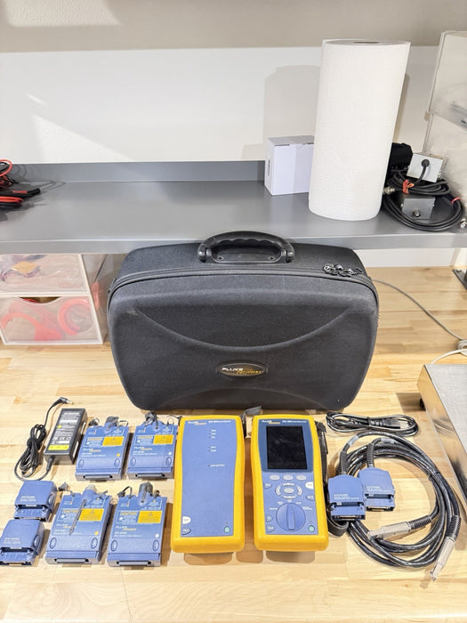 FLUKE NETWORKS DTX-1800 CABLE ANALYZER W/DTX-SFM2 DTX-MFM2 DTX-PLA002 (TESTED)