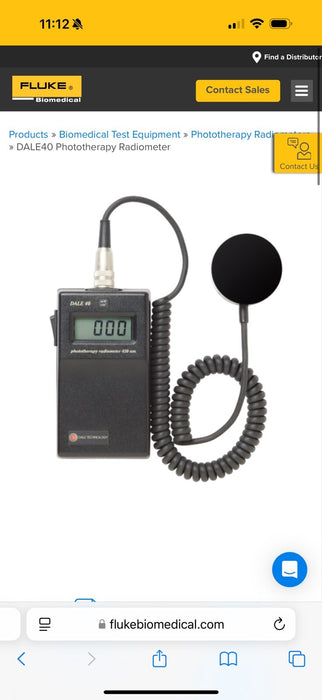 FLUKE DALE40 PHOTOGRAPHY RADIOMETER/IRRADIANCE METER TESTER