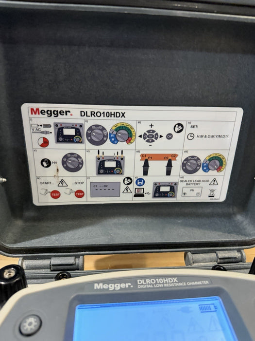 MEGGER DLRO10HDX 10A DIGITAL LOW RESISTANCE OHMMETER W/LEADS - SHIPS FAST