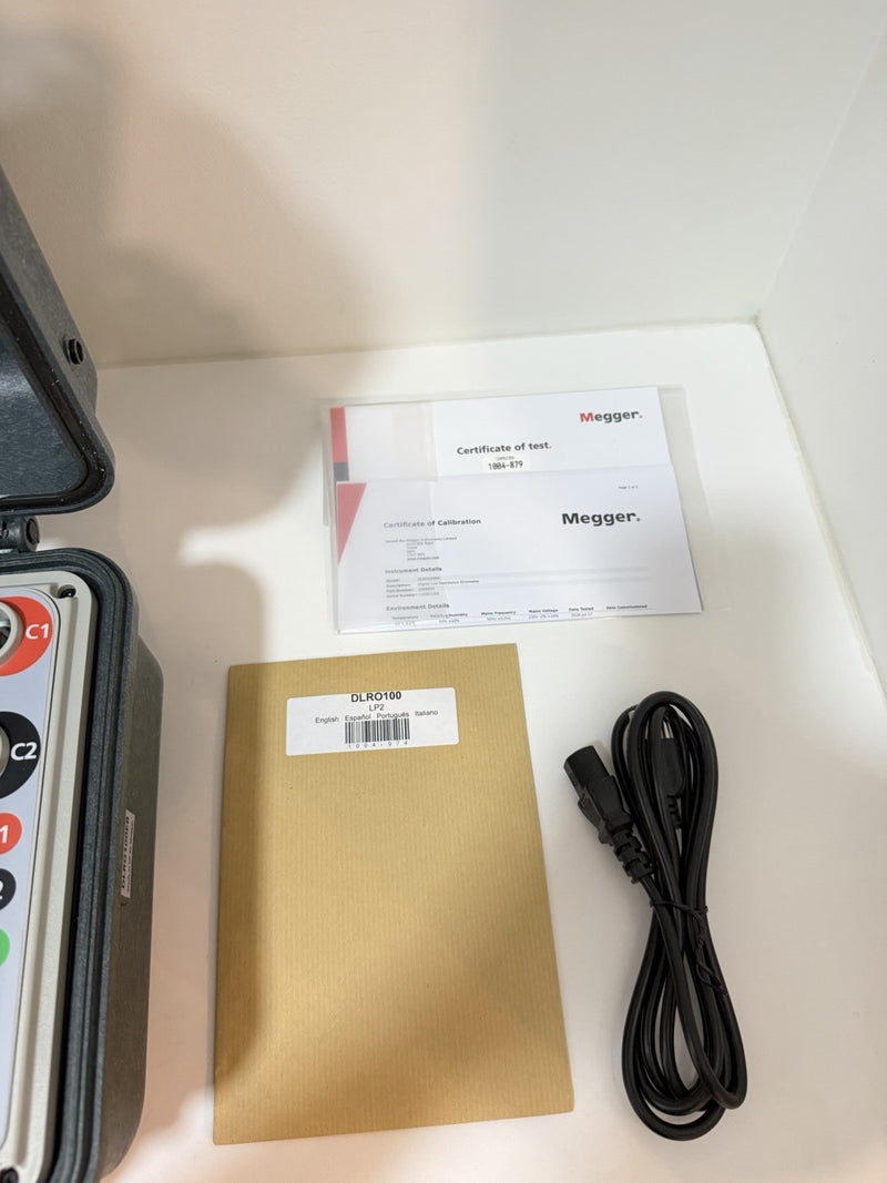 MEGGER DLRO100EB DIGITAL LOW RESISTANCE OHMMETER (NEW FACTORY SEALED) CAL 2026