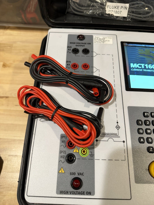 MEGGER MCT1600B CURRENT TRANSFORMER TEST SET WITH LEADS & CHARGER TESTED