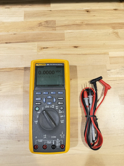 FLUKE 289 TRUE RMS ELECTRONIC LOGGING DIGITAL MULTIMETER WITH LEADS & CLIPS #3