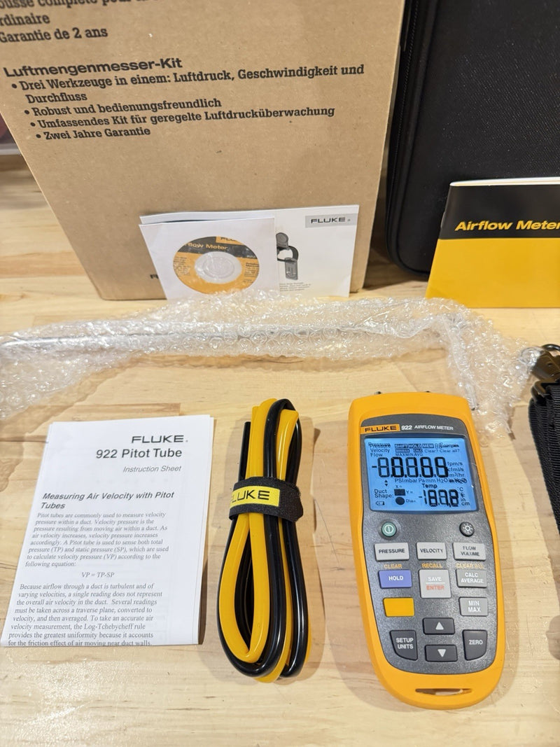 FLUKE 922 AIRFLOW METER KIT