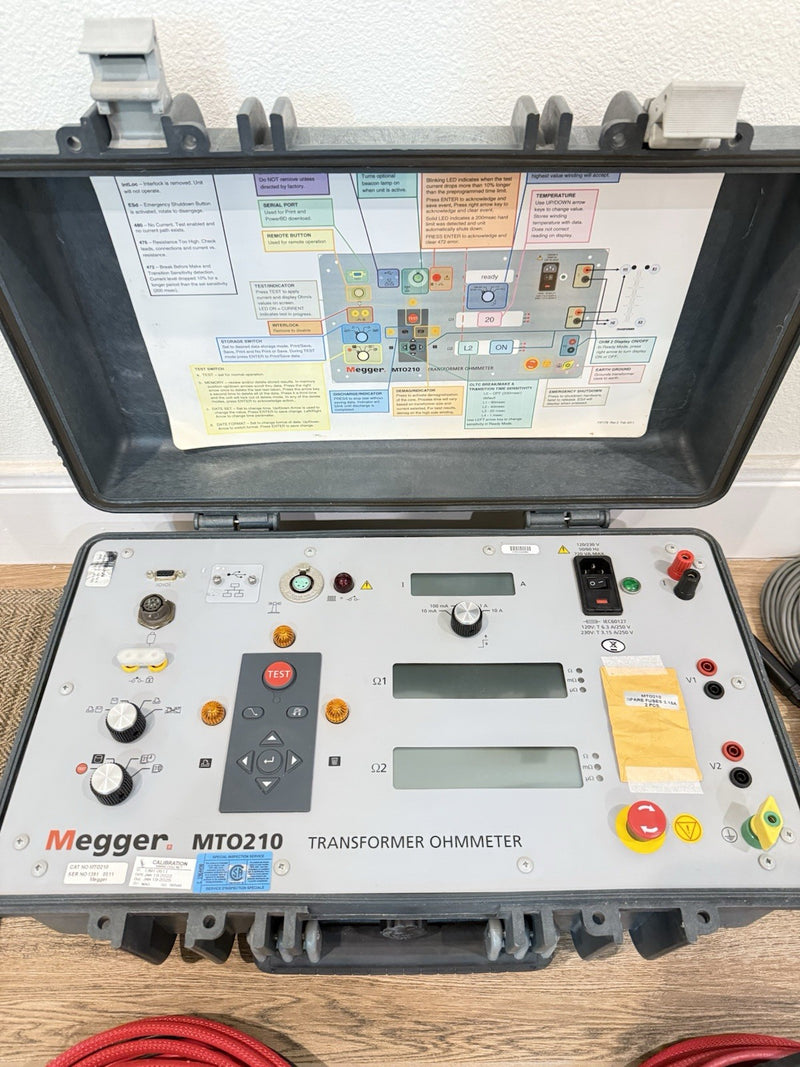 MEGGER MTO210 TRANSFORMER OHMMETER WITH ACCESSORIES CALIBRATED 2025 TESTED
