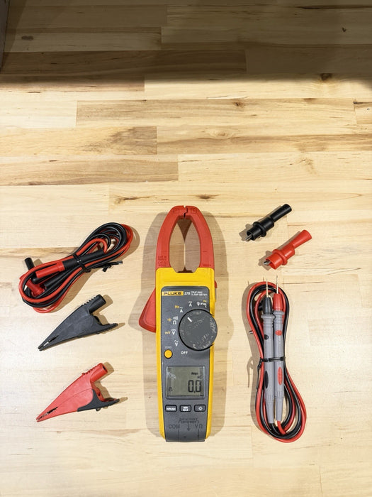 FLUKE 376 AC/DC TRUE RMS WIRELESS CLAMP METER W /LEADS & CLIPS -SHIPS FAST