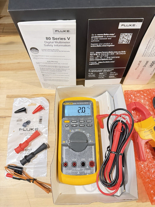 FLUKE 87V/IMSK INDUSTRIAL MULTIMETER SERVICE KIT WITH I400 AC CURRENT CLAMP