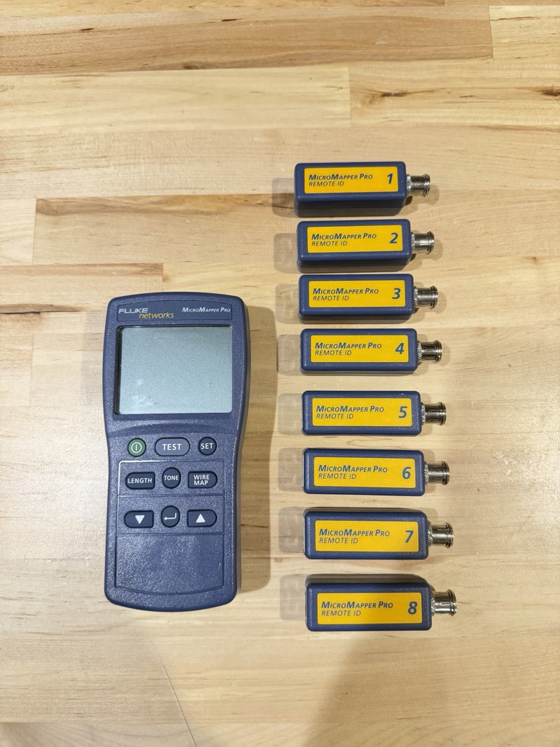 FLUKE NETWORKS MICROMAPPER PRO WITH REMOTE ID #1-8 TESTED