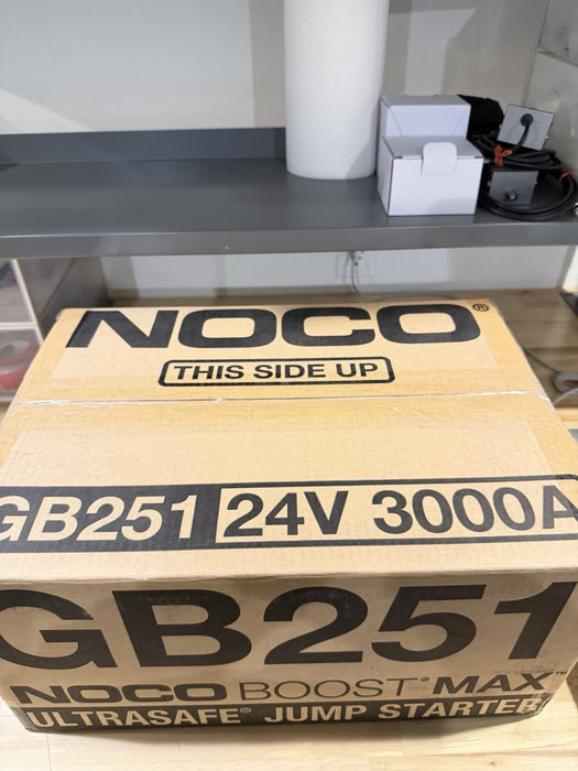 NOCO BOOST MAX GB251 3000A 24V ULTRASAFE PORTABLE JUMPER STARTER -FACTORY SEALED
