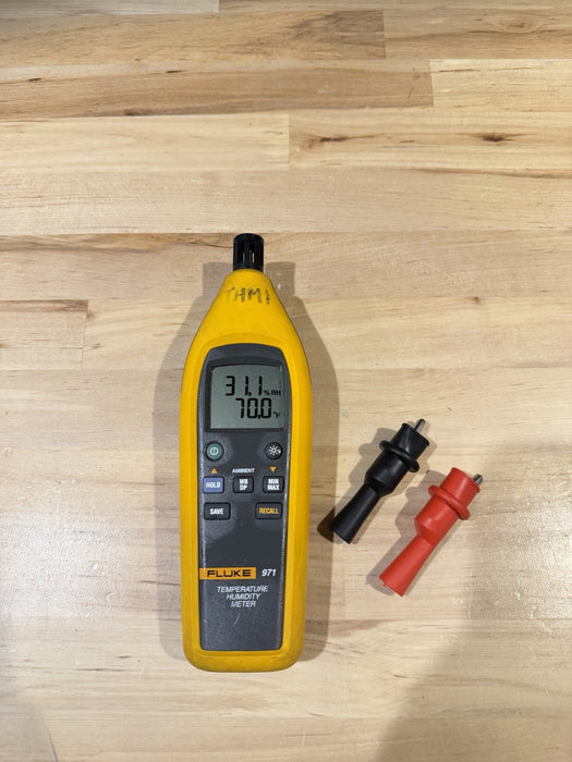 FLUKE 971 TEMPERATURE HUMIDITY METER W/ CLIPS (TESTED) SHIPS FAST