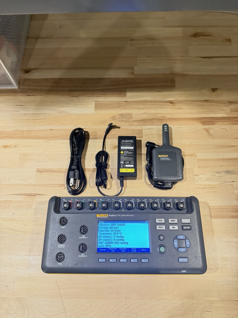 FLUKE BIOMEDICAL PROSIM 8 & SPOT SPO2 MODULE KIT TESTED