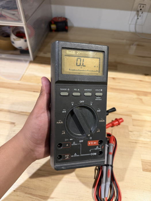 FLUKE 27 DIGITAL MULTIMETER WITH LEADS