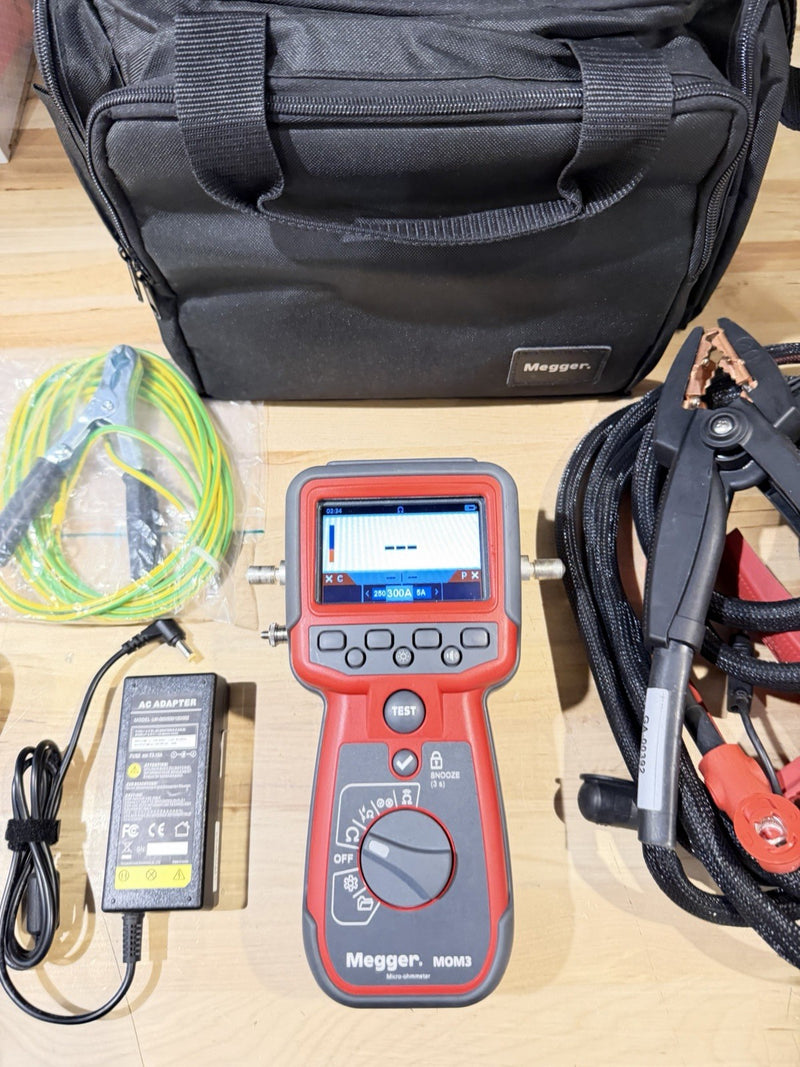 MEGGER MOM3 HANDHELD MICRO-OHMMETER 300A KIT CALIBRATED 2025 TESTED