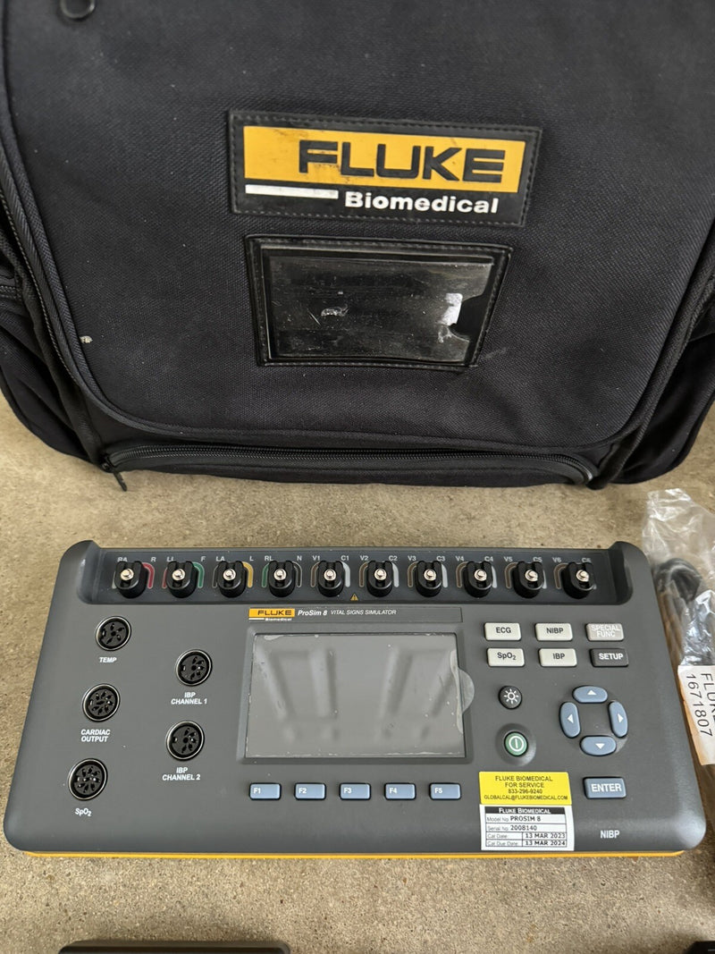 FLUKE BIOMEDICAL PROSIM 8 VITAL SIGNS SIMULATOR CALIBRATED 2024
