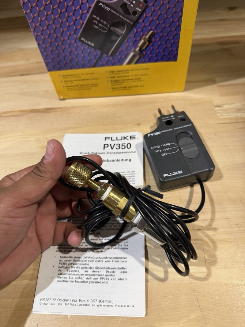 FLUKE PV350 PRESSURE VACUMM TRANSDUCER MODULE TESTED