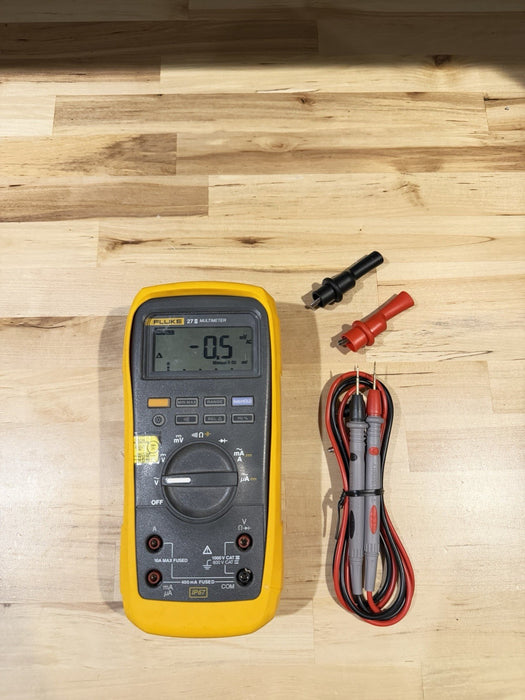 FLUKE 27 II INDUSTRIAL DIGITAL MULTIMETER WITH LEADS & CLIPS CALIBRATED 2025