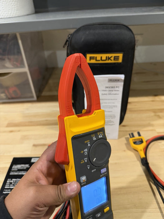 FLUKE 393 FC CAT III 1500V TRMS CLAMP METER WITH IFLEX PROBE & LEADS TESTED