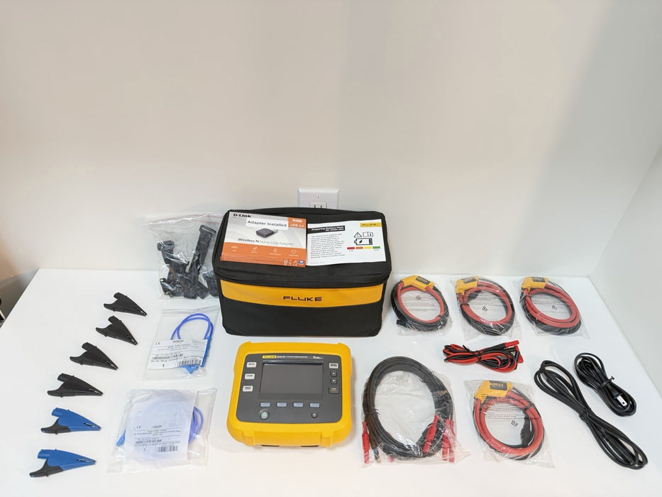 FLUKE 3540 FC 3-PHASE POWER MONITOR WITH ACCESSORIES TESTED NEW