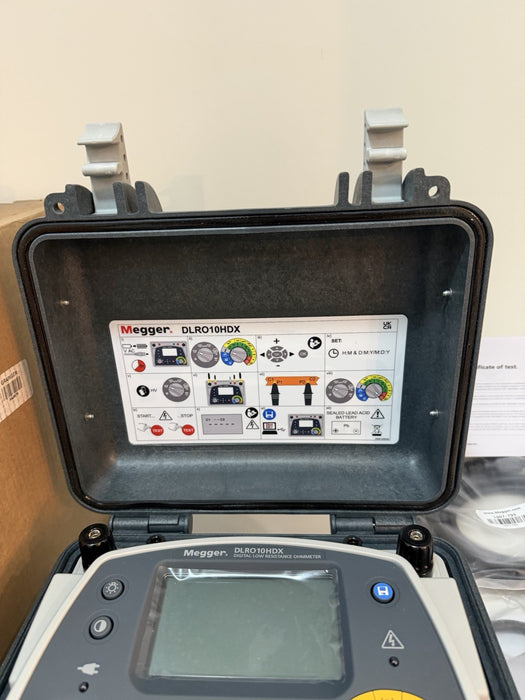 MEGGER DLRO10HDX DIGITAL LOW RESISTANCE OHMMETER KIT(NEW FACTORY SEALED)CAL 2025