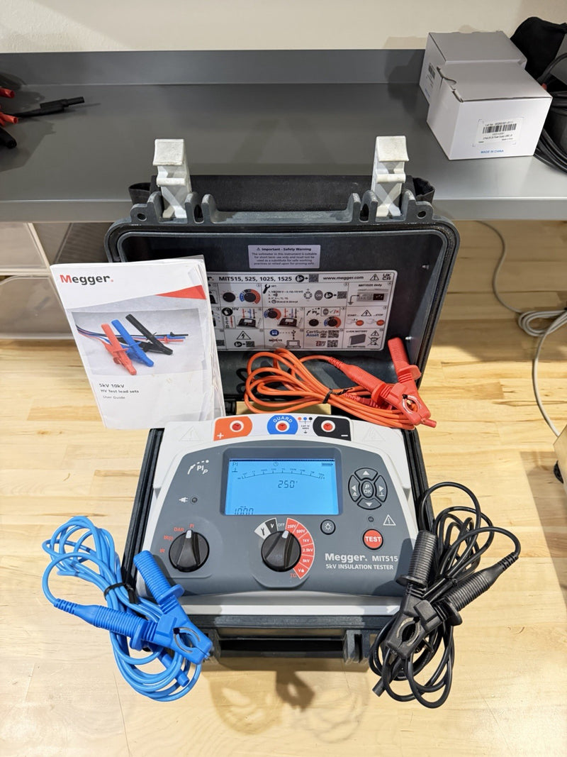 MEGGER MIT515 5KV INSULATION TESTER WITH LEADS & CHARGER TESTED