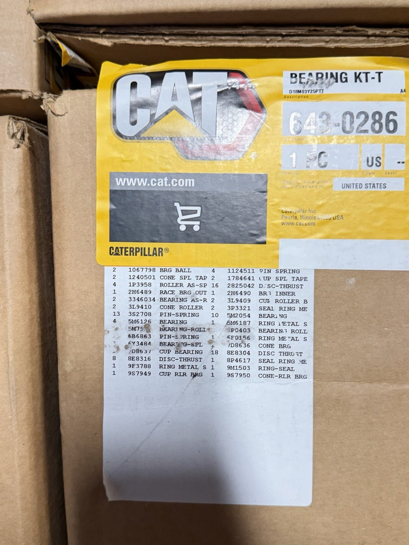 CAT 643-0286 BEARING KIT-TXB (NEW SEALED) - GENUINE OEM / SHIPS FREE