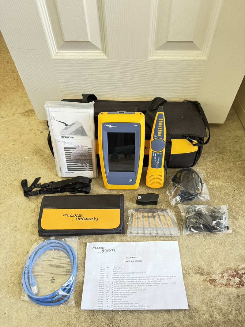 FLUKE NETWORKS LIQ-KIT LINKIQ TESTER & INTELLITONE PRO 200 CABLE NETWORK TESTER