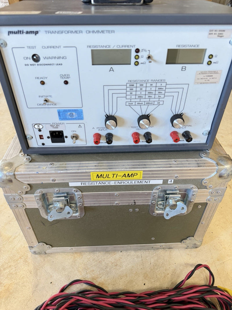 MULTI-AMP 830280 MEGGER TRANSFORMER OHMMETER 5A WINDING RESISTANCE TESTER